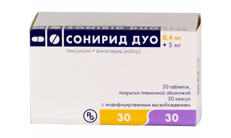Лекарство Сонирид ДУО для лечения аденомы простаты